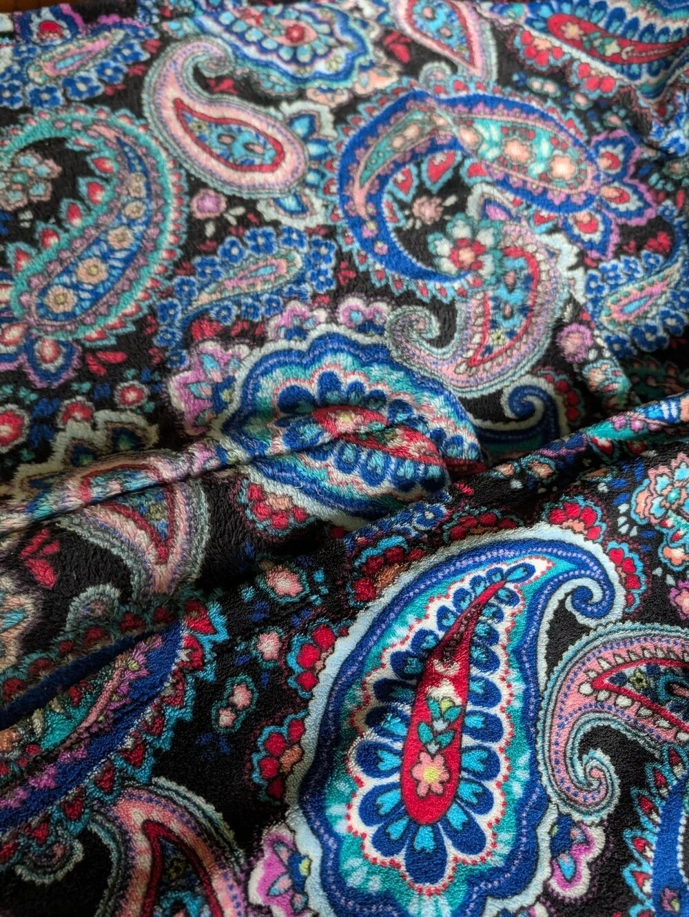 Vera Bradley Fleece Travel Blanket - Multicolor Paisley Print